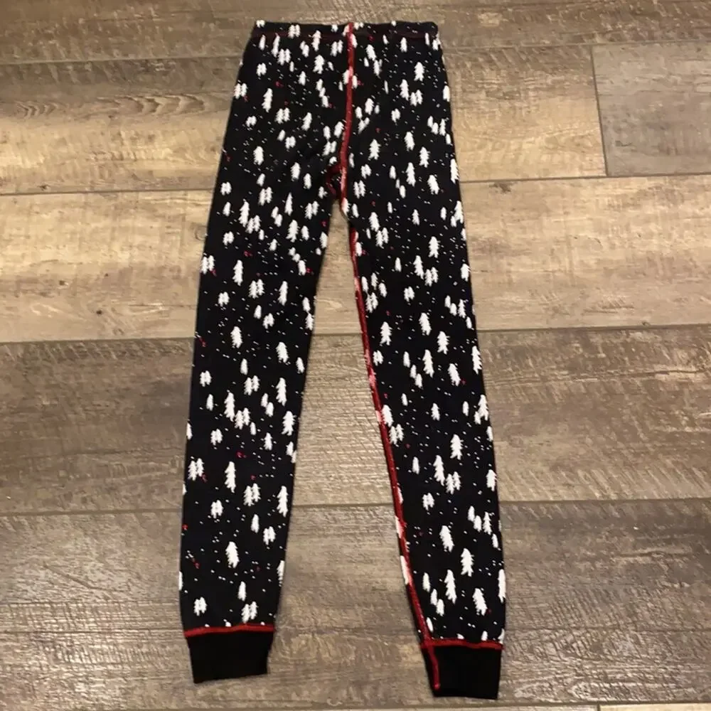 HANNA ANDERSSON Black White Tree Pajama Pants US 12 Hanna 150